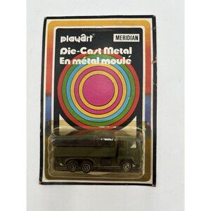 PlayArt Meridian green Transport Die Cast Metal military On Card UnPunched Ho